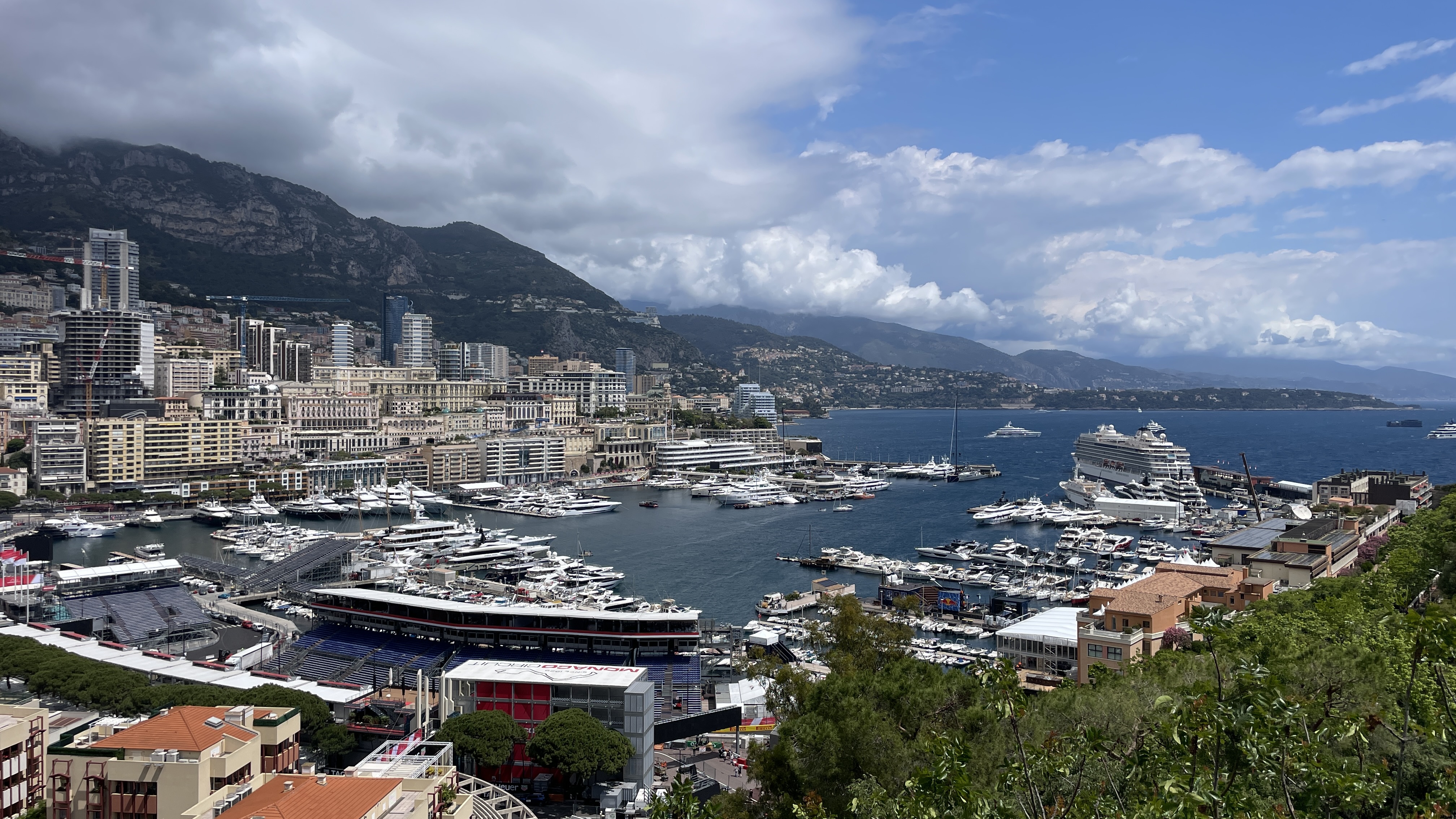 Panoramic coastal views along the Moyenne Corniche road French Riviera