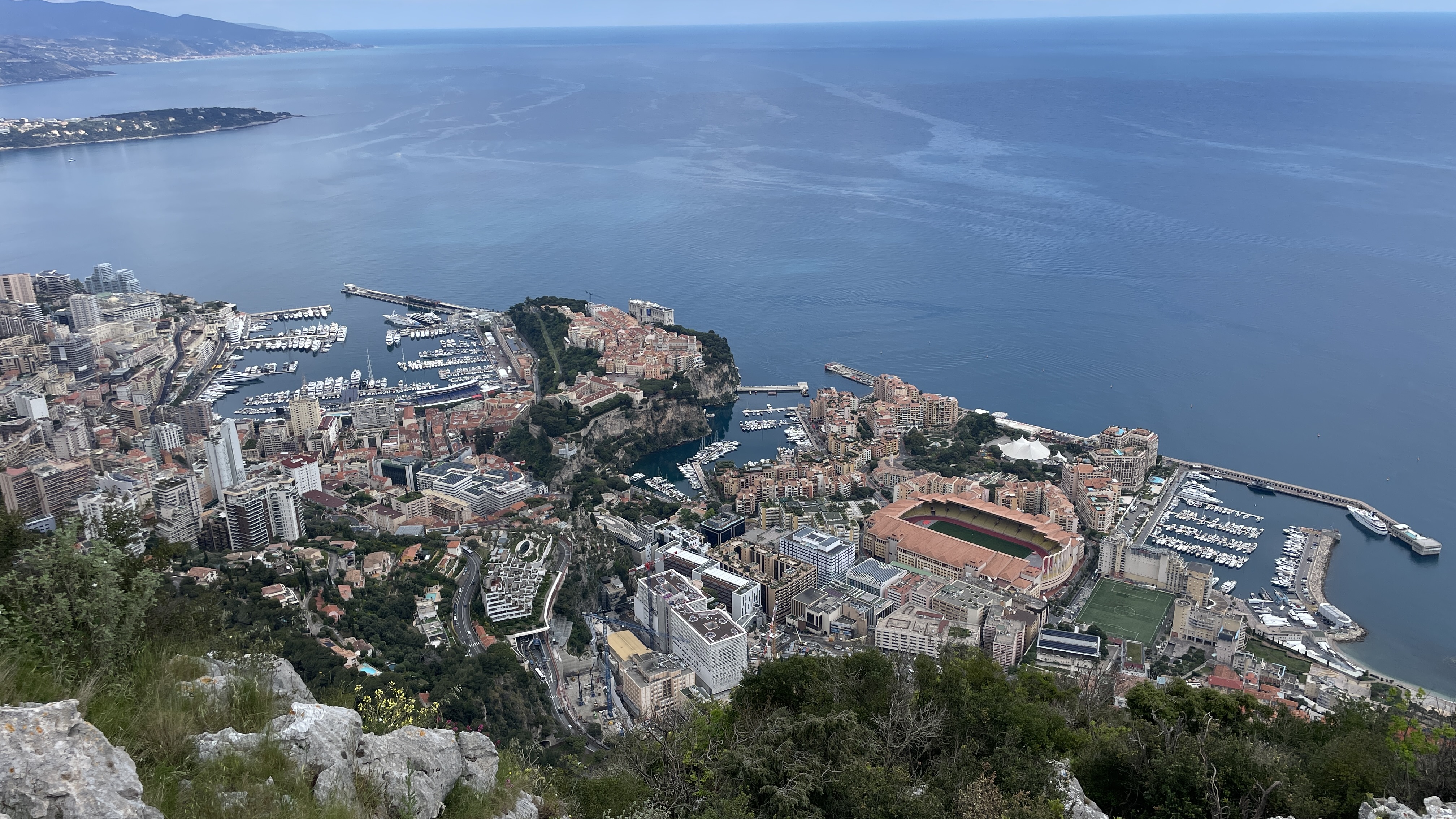 Mediterranean coastline panorama with crystal clear waters